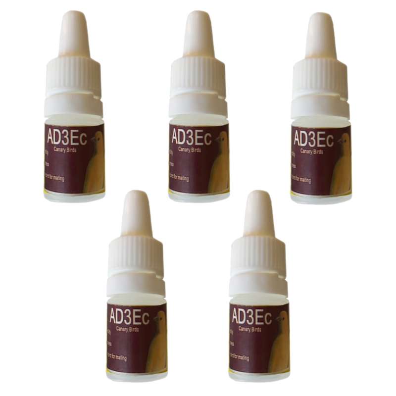 قطره ویتامین آ.د3.ای.سی پرندگان زینتی کد 5ML حجم 25 میلی لیتر مجموعه 5 عددی