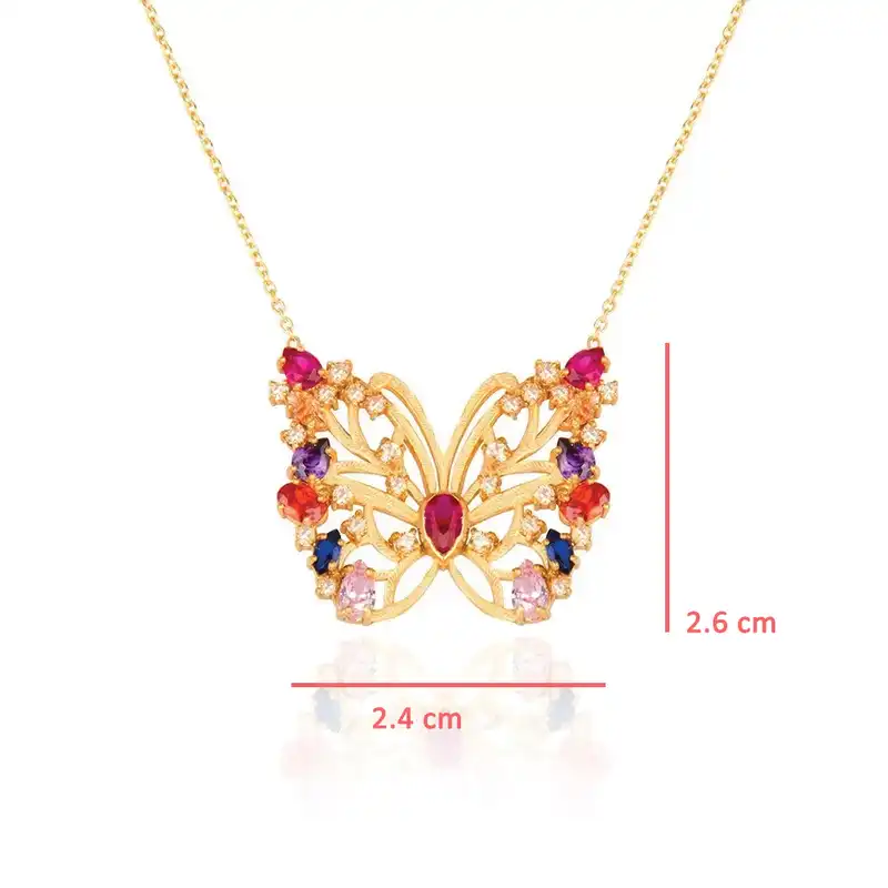 گردنبند طلا 18 عیار زنانه کاپانی مدل kn107