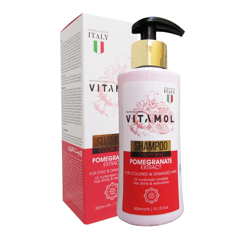 شامپو تثبیت کننده رنگ مو ویتامول مدل POMEGRANATE حجم 300 میلی لیتر