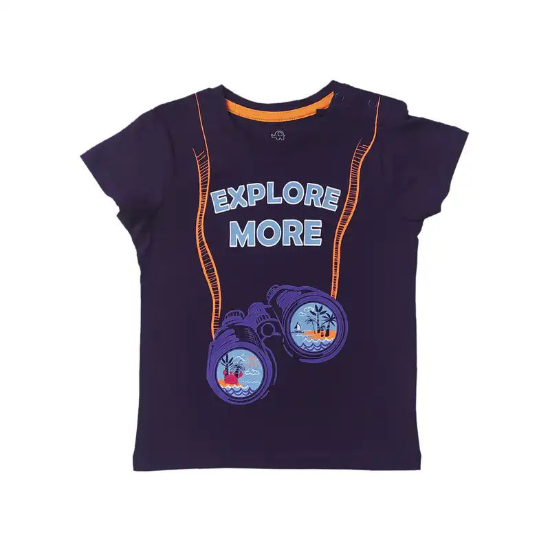 تی شرت آستین کوتاه دخترانه طرح دوربین کد B17