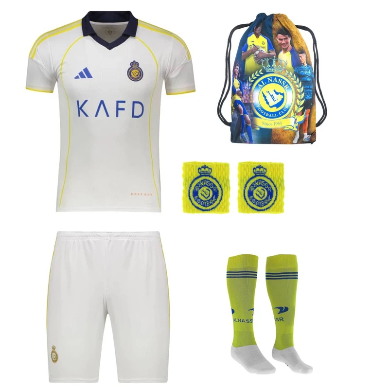 ست 6 تکه لباس ورزشی پسرانه مدل دوم النصر طرح رونالدو کد 2026