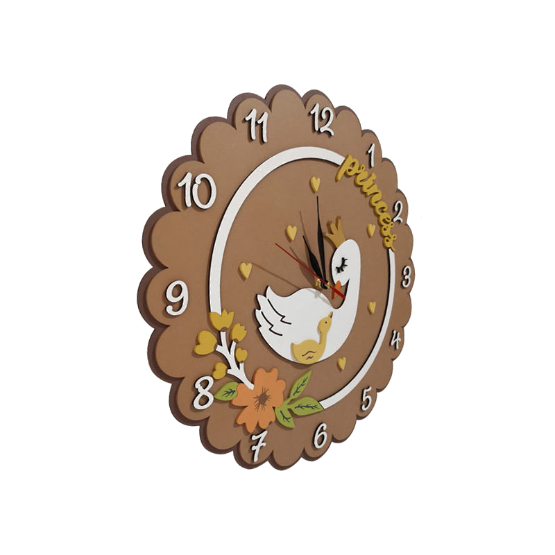 ساعت دیواری کودک طرح پرنسس قو مدل MKids61-B