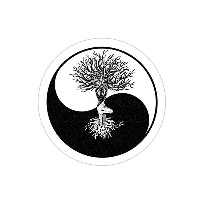 استیکر تزئینی موبایل و تبلت ماسا دیزاین مدل AS158 Yin and yang