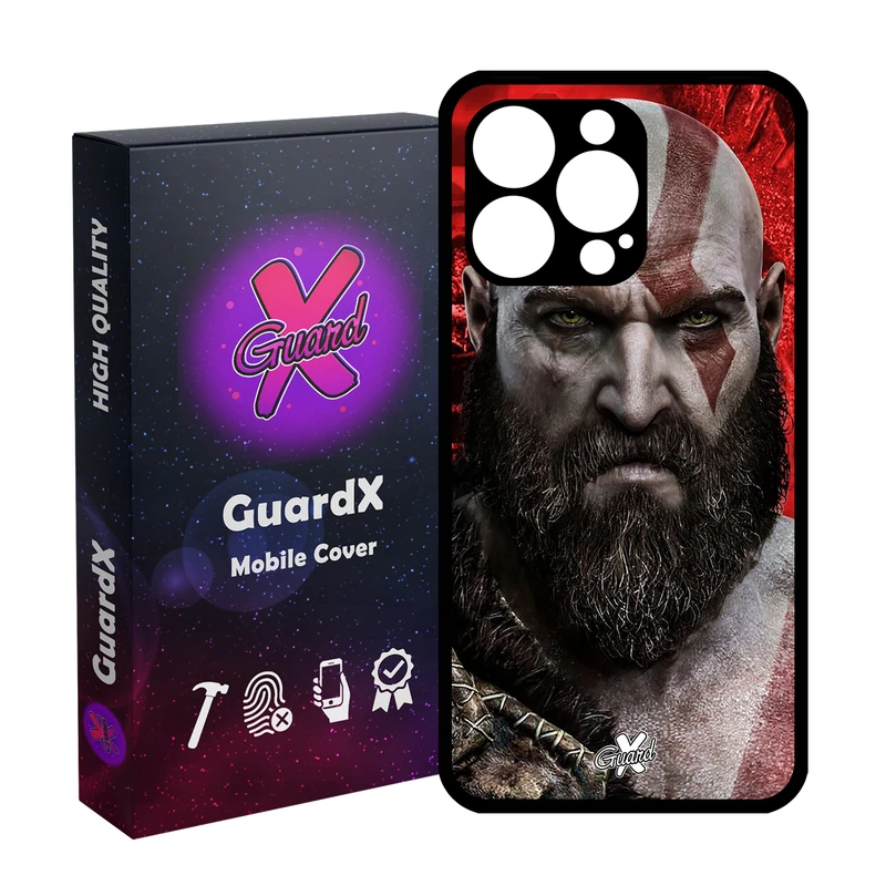 کاور گارد ایکس طرح God of War مدل Glass10035 مناسب برای گوشی موبایل اپل iPhone 13 Pro