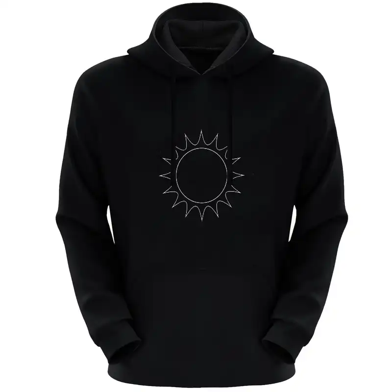 هودی زنانه مدل خورشید E69 رنگ مشکی