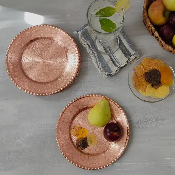 بشقاب مسی مدل میوه خوری کد ZH263.1