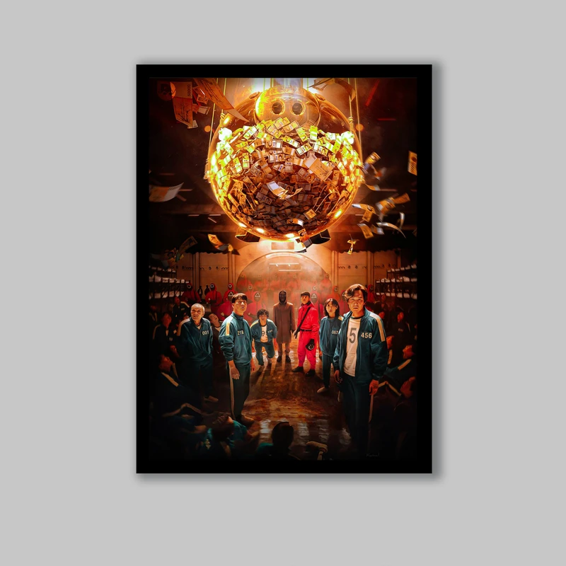 تابلو لیلیان طرح سریال بازی مرکب کد LA-G10797-2 فریم مشکی