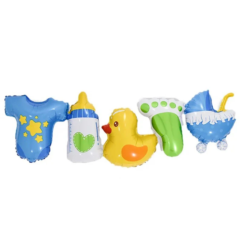 بادکنک فویلی مدل ریسه کالسکه بطری شیر و رد پا کد DB20