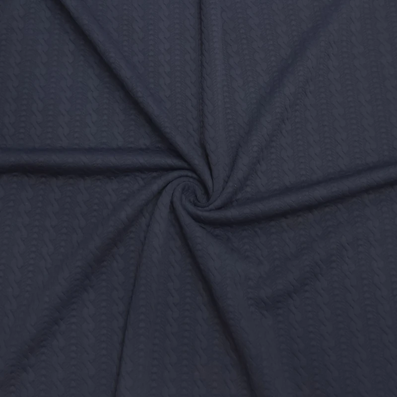 پارچه لباس عرض 1.6 متر مدل دورس فتیله ای رنگ آبی تیره