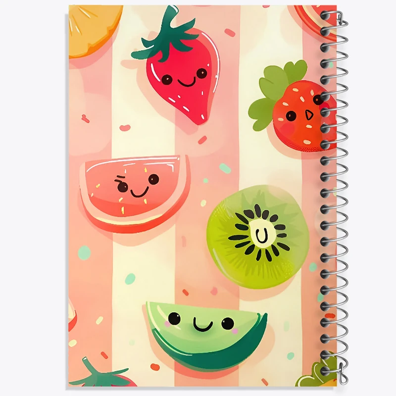 دفتر مشق 100 برگ خندالو طرح میوه های کیوت کد N2985