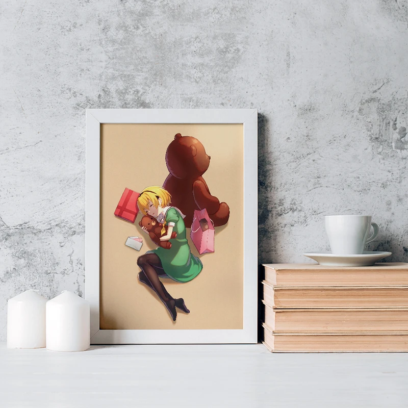 تابلو خندالو مدل ساتوکو هوجو انیمه هیگوراشی وقتی اشک می ریزد کد 18124