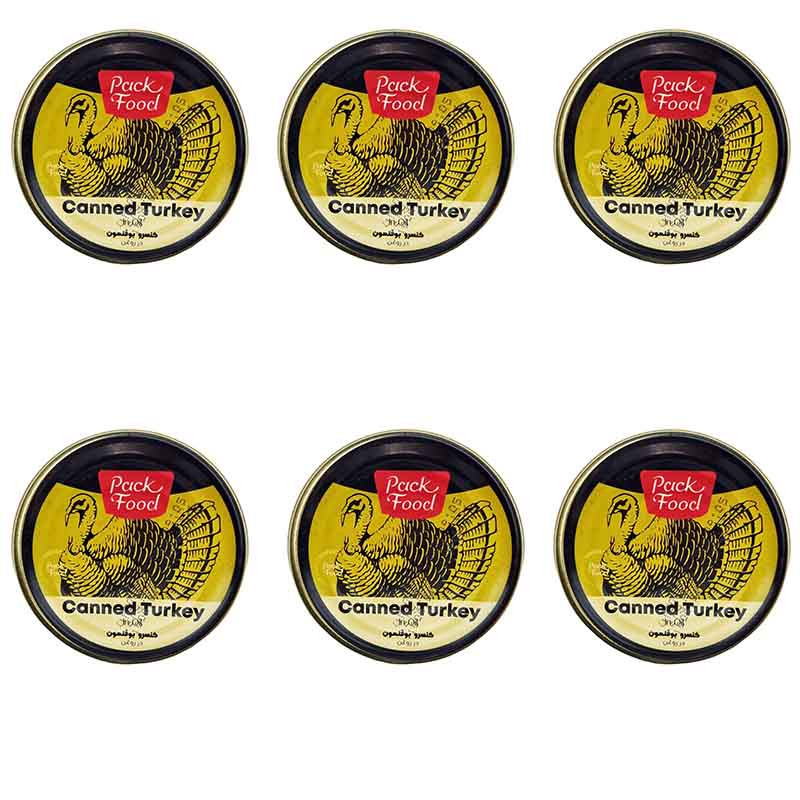 کنسرو بوقلمون در روغن پک فود - 180گرم بسته 6 عددی