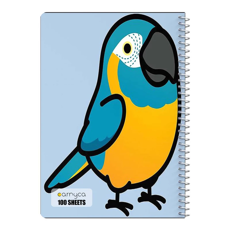 دفتر مشق 100 برگ سیمی کارنیکا طرح طوطی Parrot کد 27022