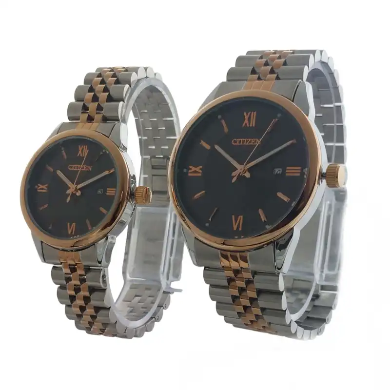 ست ساعت مچی عقربه ای زنانه و مردانه مدل کلاسیک Cit