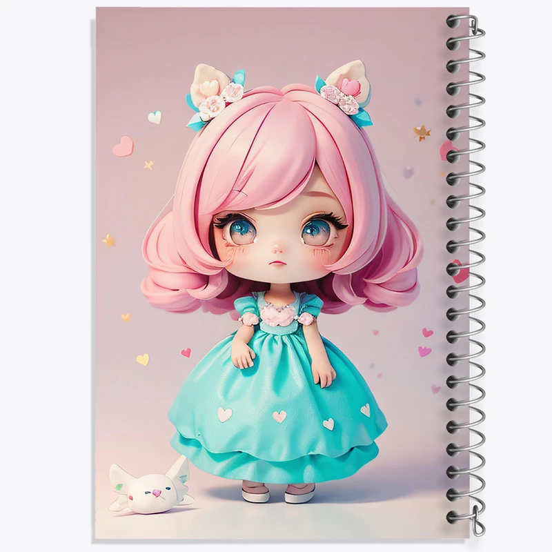 دفتر ژورنال نویسی 50 برگ خندالو مدل نقطه ای طرح دخترانه (Girlish) کد 36867