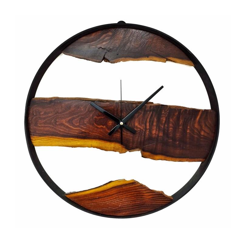 ساعت دیواری چوبی مدل روستیک
