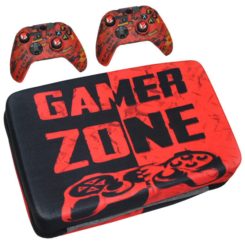 کیف حمل کنسول بازی ایکس باکس سری S/X مدل GAMER ZONE به همراه محافظ دسته و روکش آنالوگ