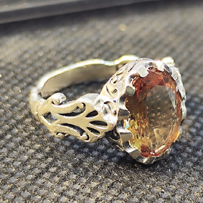 انگشتر نقره مردانه نقره جات بافندگان مدل الکساندریت کد 258 انگشتر نقره مردانه نقره جات بافندگان مدل الکساندریت کد 258