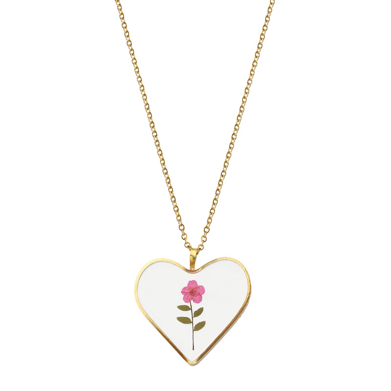 گردنبند دخترانه مدل گل رزینی گردنبند دخترانه مدل گل رزینی