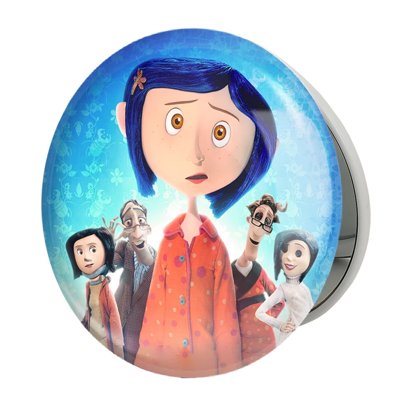 آینه جیبی خندالو طرح کورالاین Coraline مدل تاشو کد 20767 