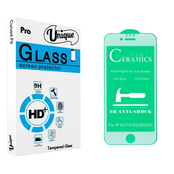 محافظ صفحه نمایش سرامیکی يونيک مدل +Clear مناسب برای گوشی موبایل اپل Iphone SE 2020 / 6 / 6S / 7 / 8