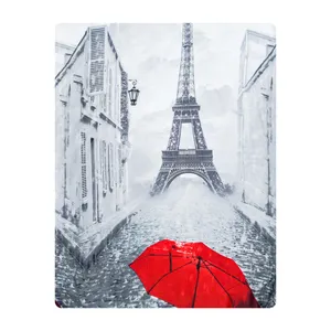 ملحفه میکروفایبر آدنو مدل برج ایفل کد CH165 یک نفره سایز 140x240 سانتی‌متر