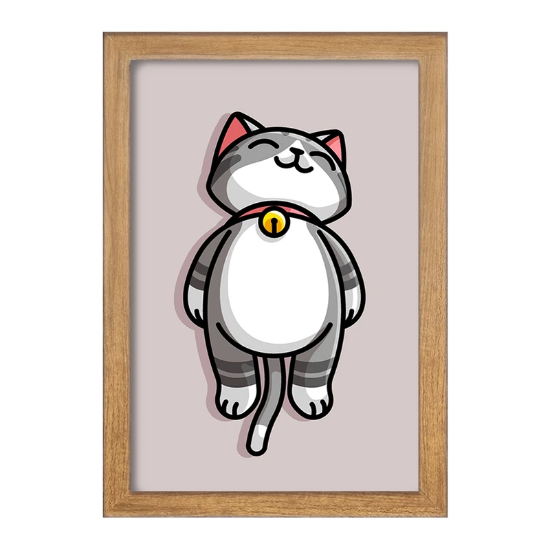 تابلو خندالو مدل حیوانات بامزه گربه کد 28384