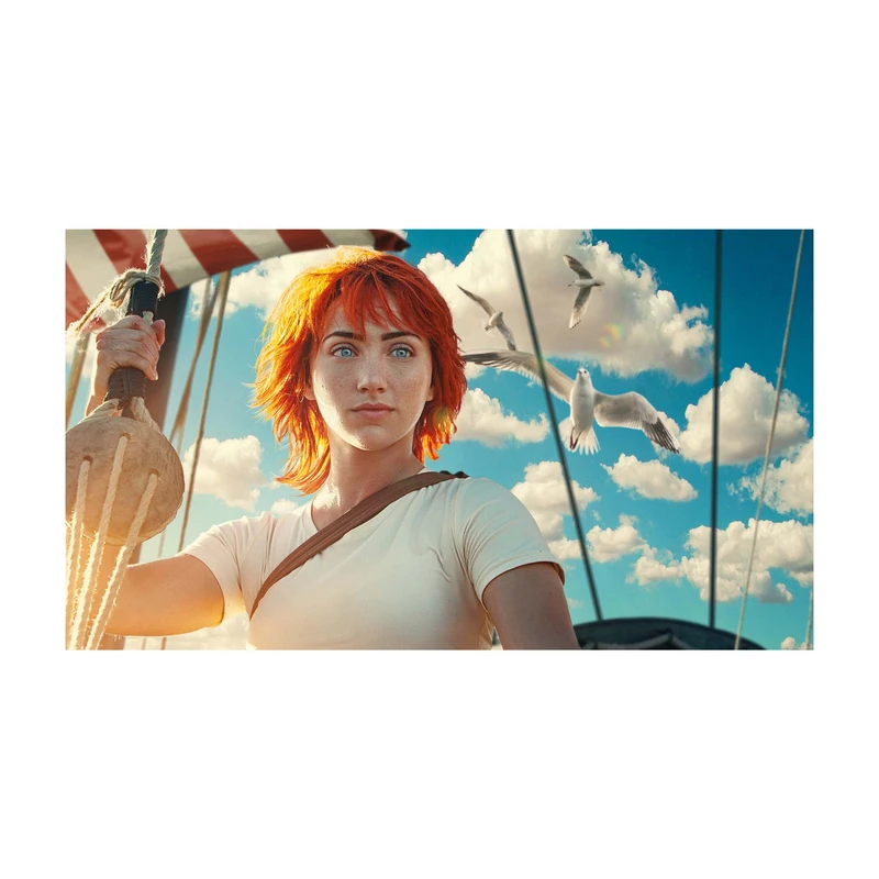 استیکر لپ تاپ و موبایل مدل انیمه طرح وان پیس نامی one piece nami کد 2214