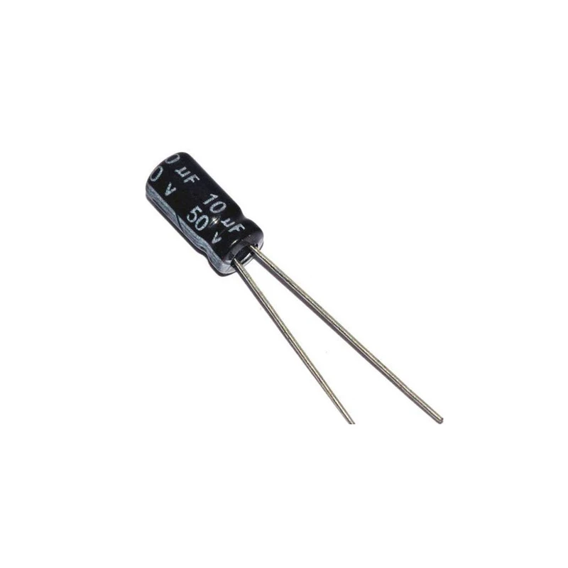 خازن الکترولیت 10 میکروفاراد کد 50V بسته 50 عددی 