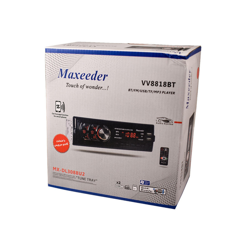 پخش کننده خودرو مکسیدر مدل VV8818BTبه همراه اسپیکر خودرو مکسیدرمدل MX-CX6950