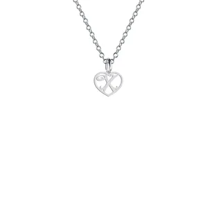 گردنبند نقره زنانه هایکا مدل قلب و حرف X کد n.ha2-780