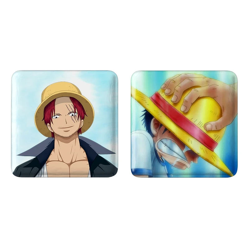 مگنت خندالو طرح لوفی دی مانکی و شنکس انیمه وان پیس کد 1143711436 مجموعه 2 عددی