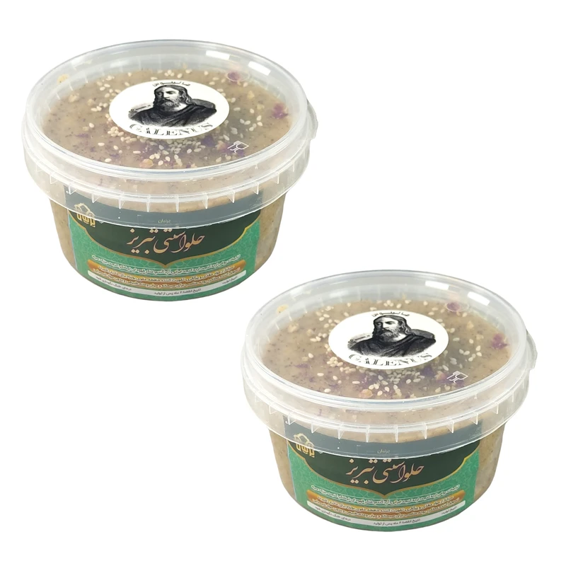 حلوا ارده سنتی تبریز با شکر قهوه ای جالینوس  - 500 گرم بسته 2 عددی