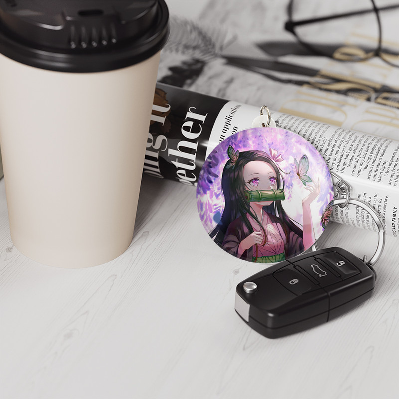 جاکلیدی خندالو مدل نزوکو انیمه شیطان کش کد 27033 جاکلیدی خندالو مدل نزوکو انیمه شیطان کش کد 27033