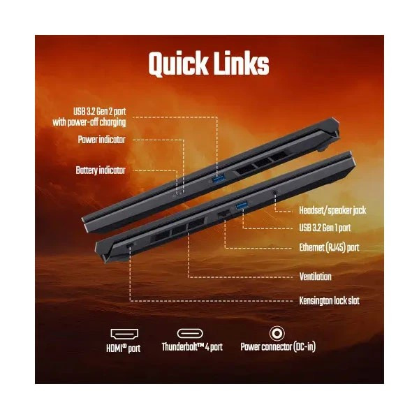 لپ تاپ 16 اینچی ایسر مدل Nitro V16 ANV16-71-70F7-i7 14650HX-16GB DDR5-1TB SSD-RTX4060-WUXGA - کاستوم شده