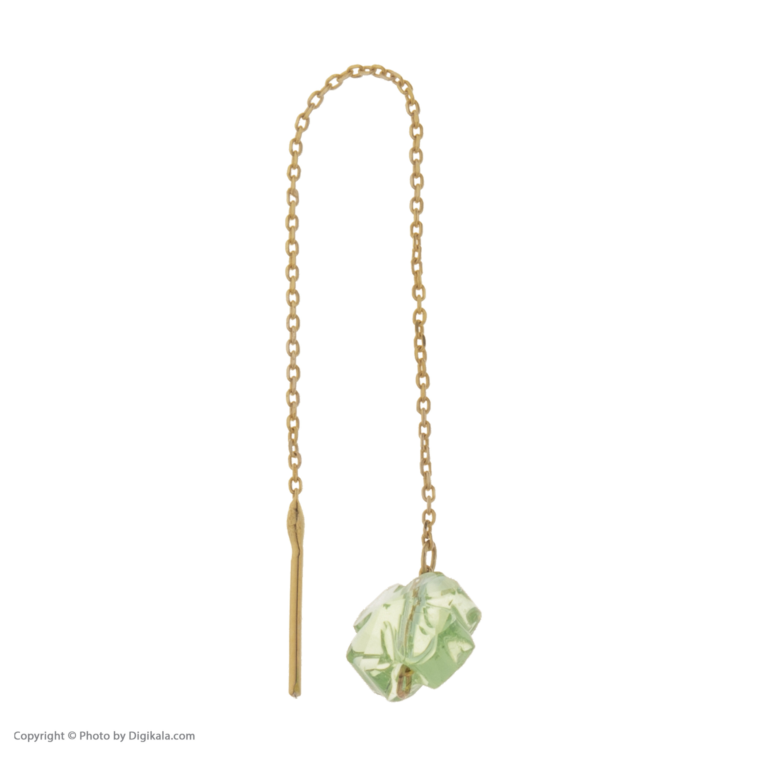 گوشواره طلا 18 عیار زنانه مایا ماهک مدل ME1019 طرح سنگ سواروسکی شبدر سبز - نماد شانس