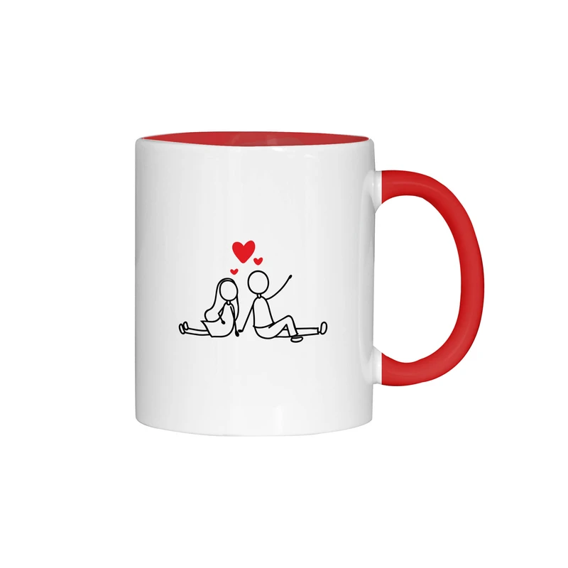 ماگ ژالینو طرح عاشقانه و قلب کد 001