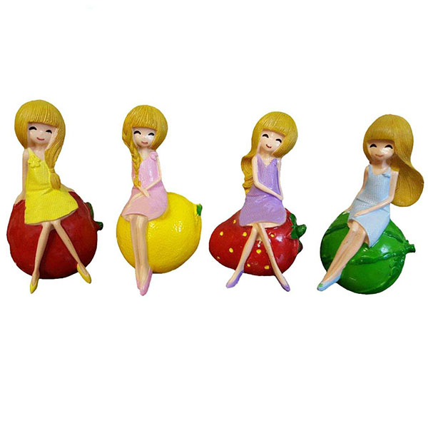 مجسمه مدل دختر میوه چین مجموعه 4 عددی