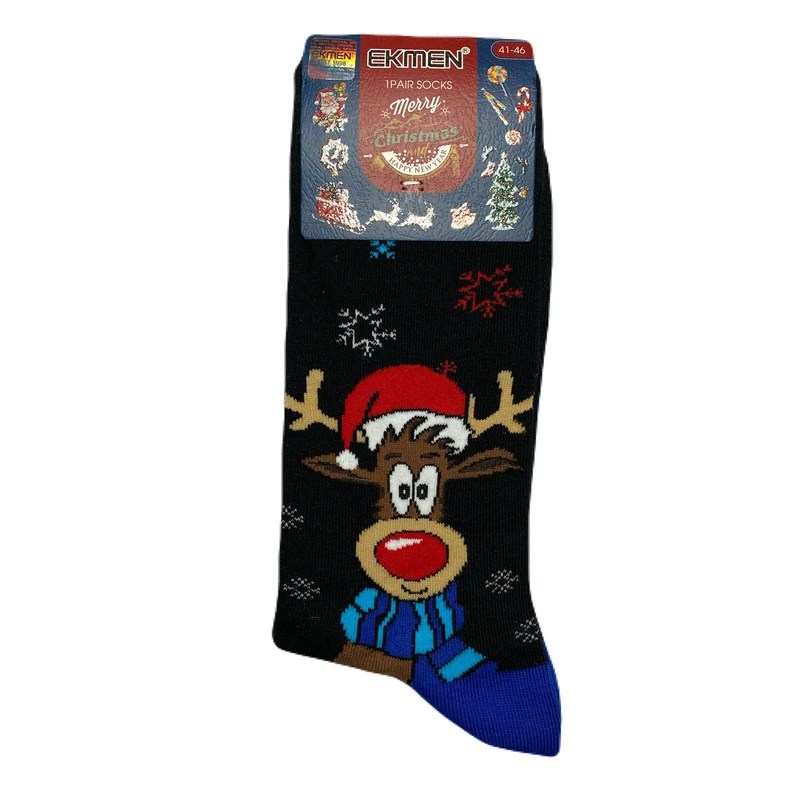 جوراب ساق بلند مردانه جوراب اکمن ترک مدل کریسمس