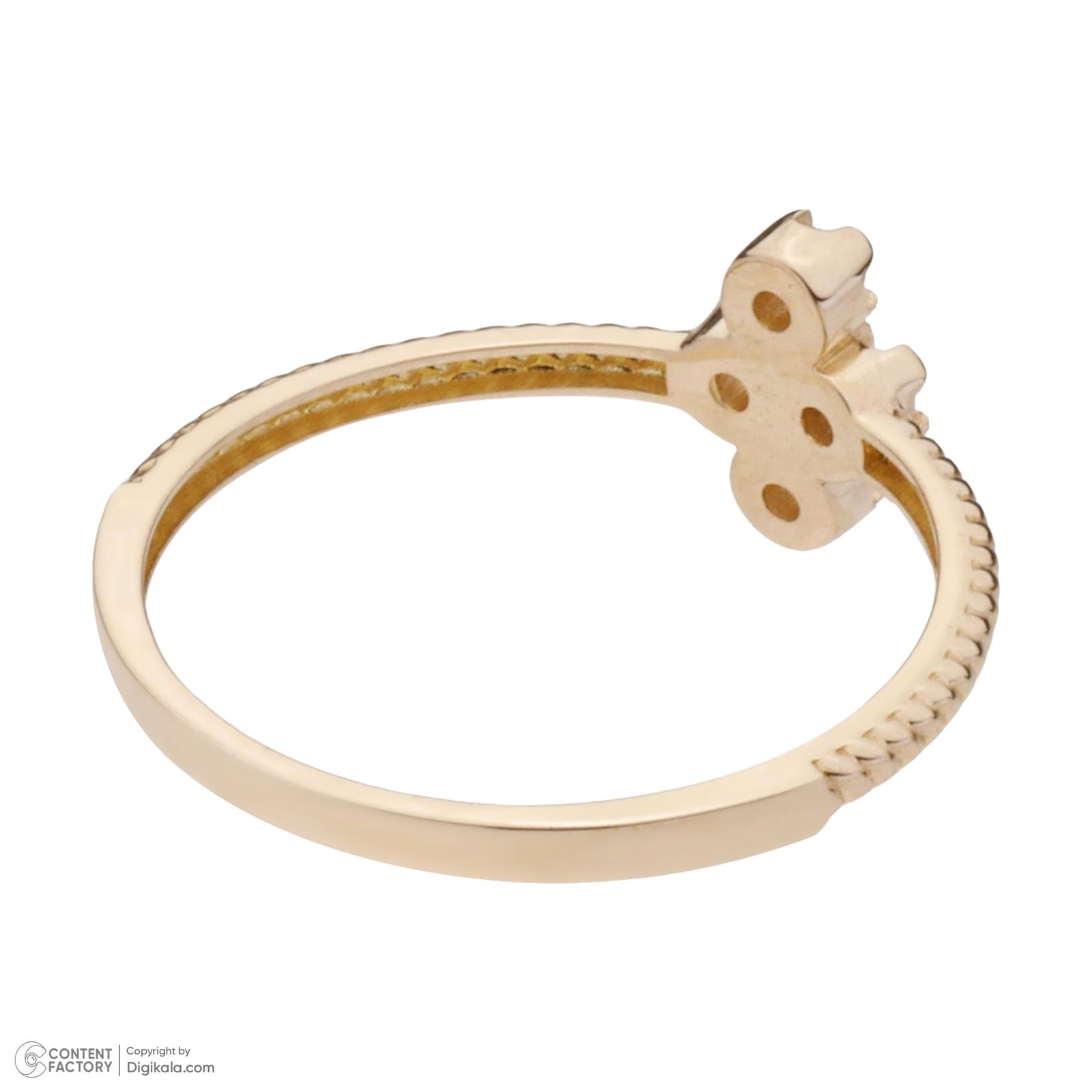 انگشتر طلا کم اجرت 18 عیار زنانه حانیه مدل مینیمال - - 3