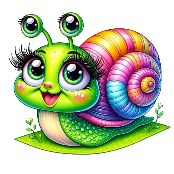 استیکر پارچه و لباس پاد آفرین طرح حلزون بامزه کد 1865