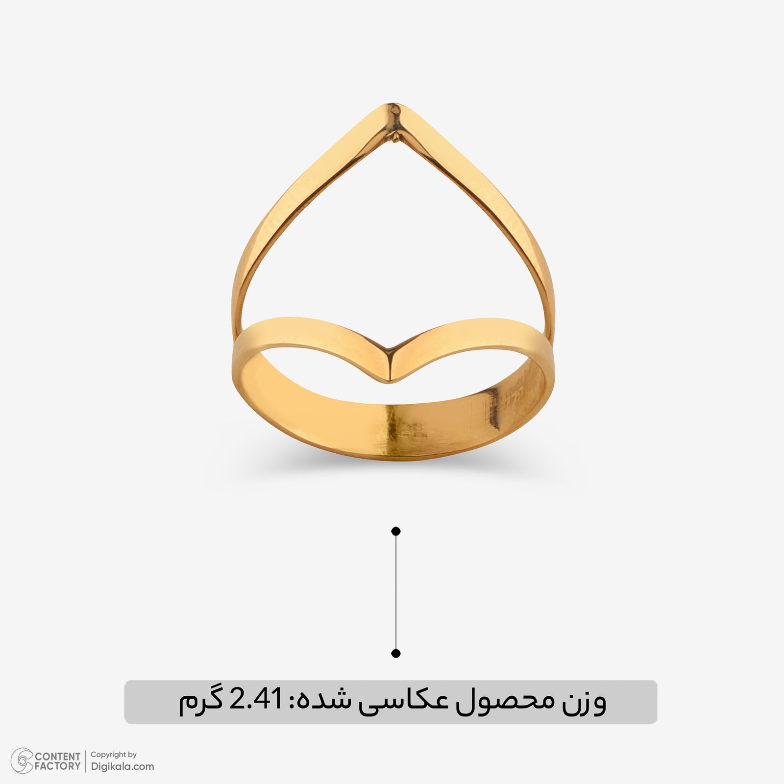 انگشتر طلا 18 عیار زنانه مایا ماهک مدل MR0618 سایز 55 - - 6