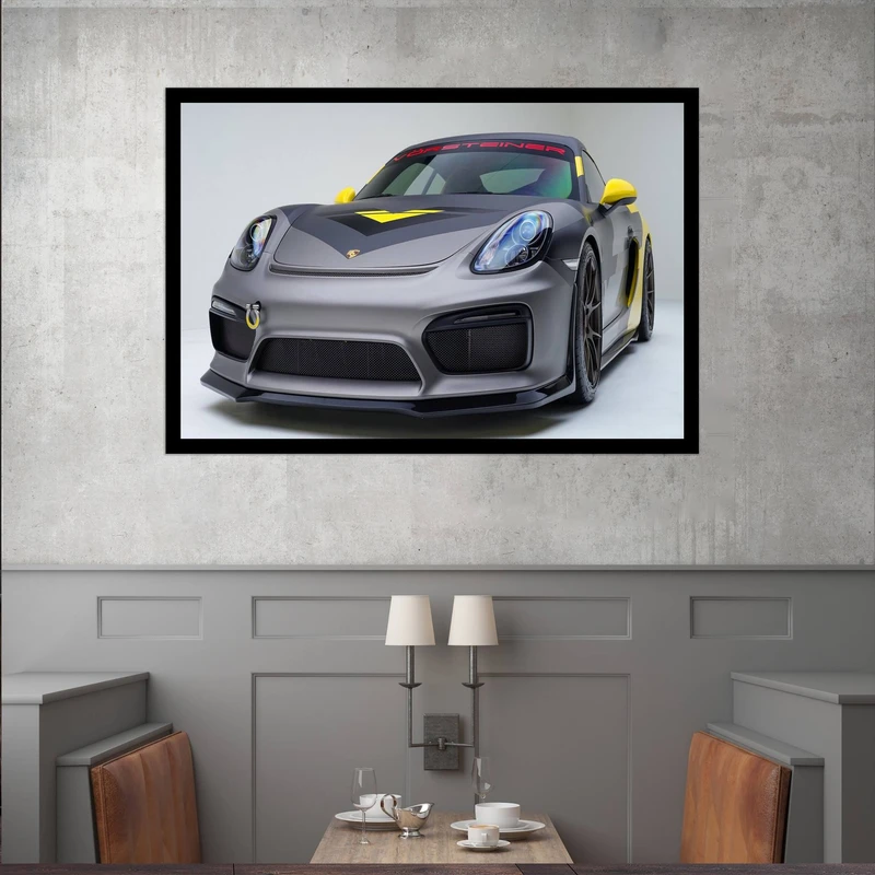 تابلو بکلیت طرح ماشین پورشه مدل قاب شاسی B-s8966