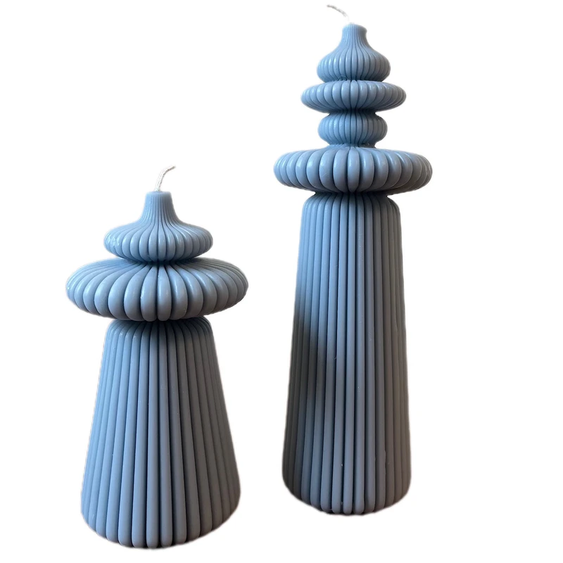 شمع دست‌ساز بدون‌بو مدل مسکو زمان اتمام 5 ساعت بسته 2 عددی