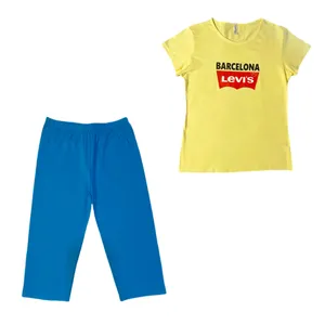 ست تی شرت آستین کوتاه و شلوارک الیسا مدل EL10