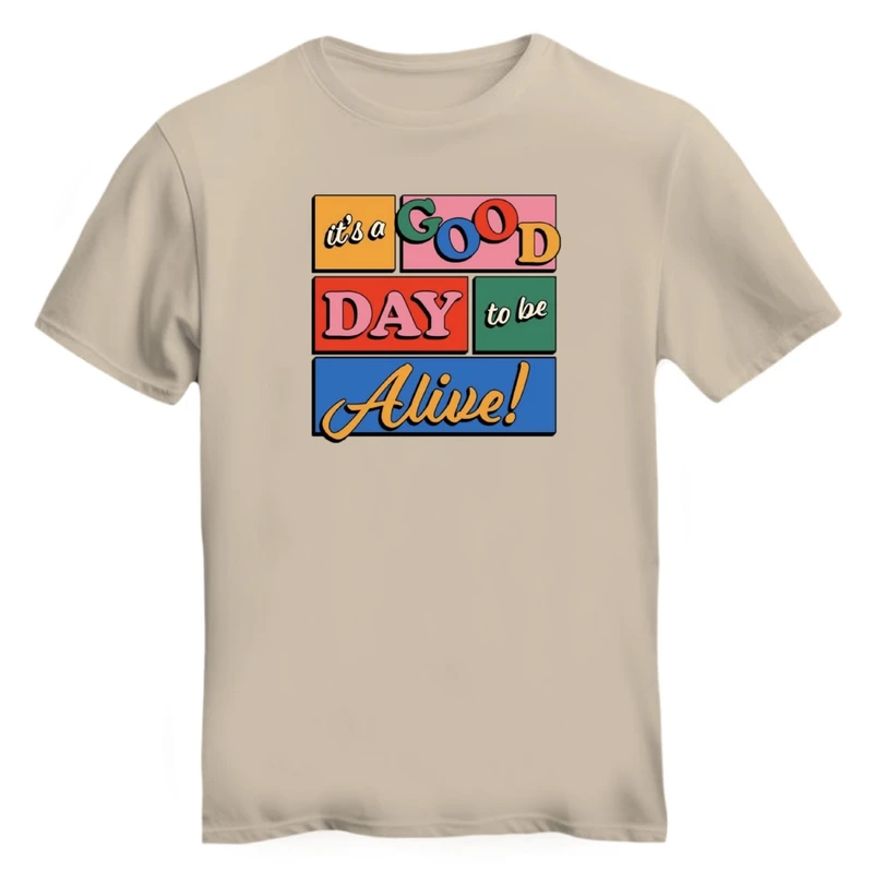 تی شرت آستین کوتاه زنانه مدل نوشته رنگی رنگ کرمی