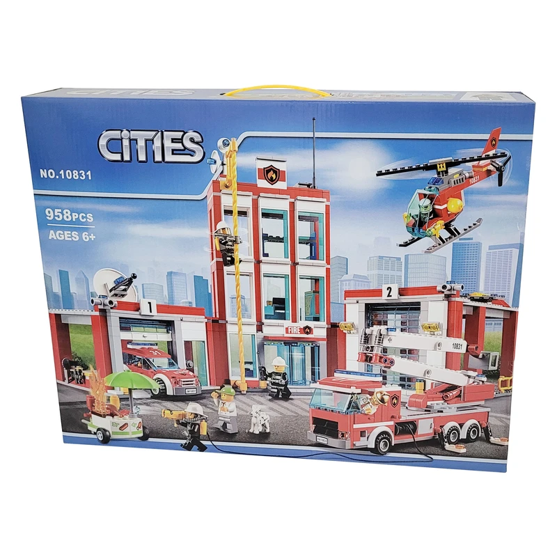 ساختنی مدل ماشین آتش نشانی و ایستگاه آتش نشانی کد 10831