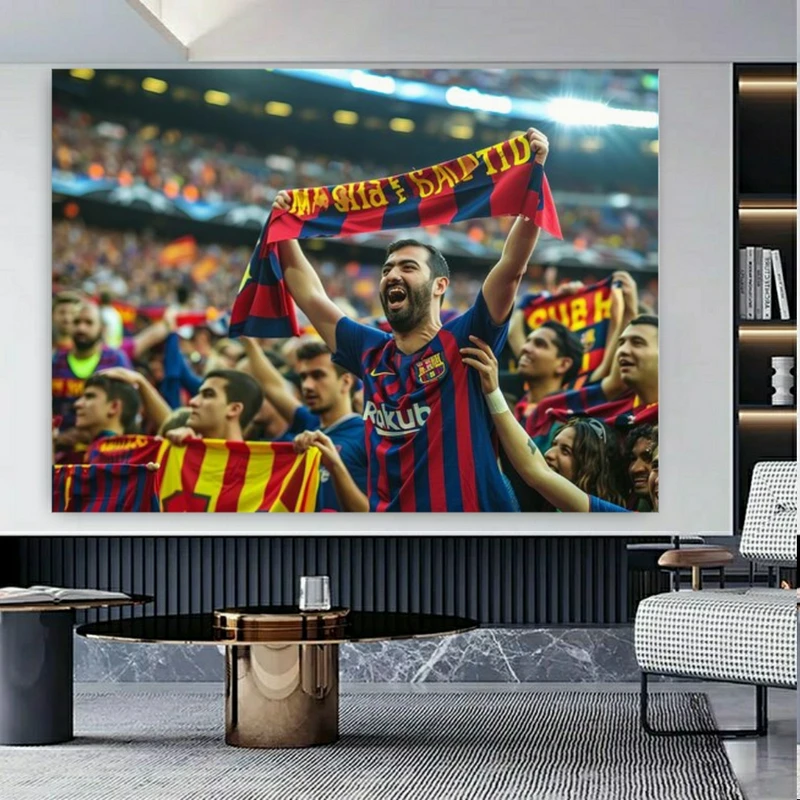 تابلو بوم طرح مخمل هواداری بارسا کد BK2115