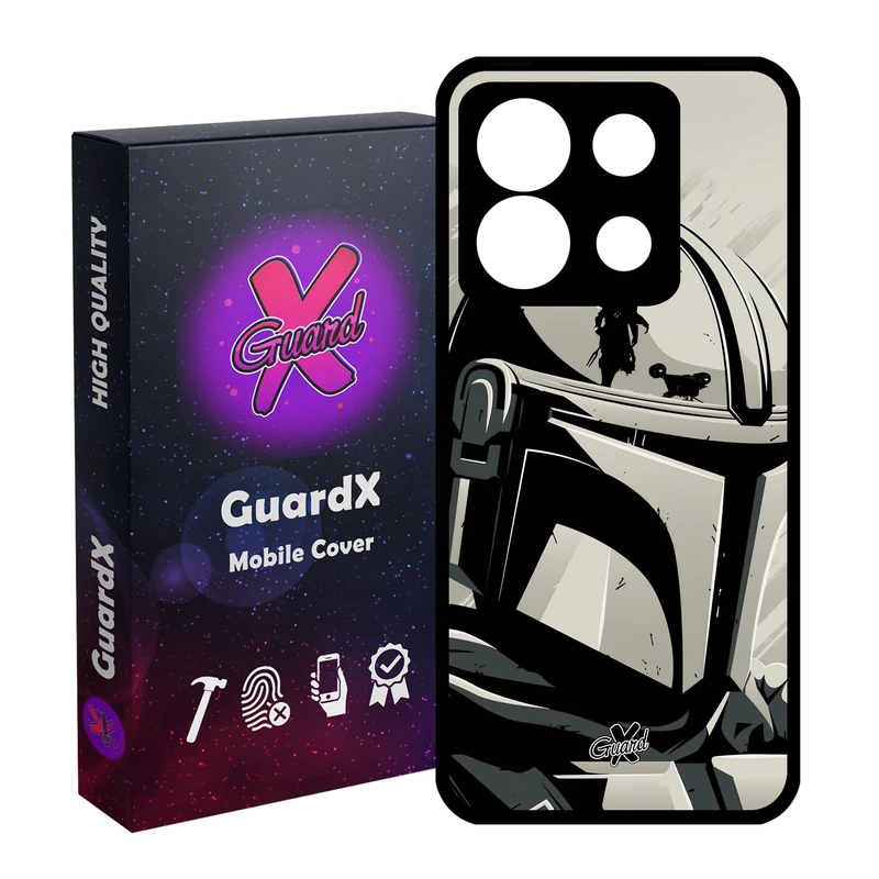 کاور گارد ایکس طرح Mandalorian مدل Glass10502 مناسب برای گوشی موبایل شیائومی Redmi Note 13 5G