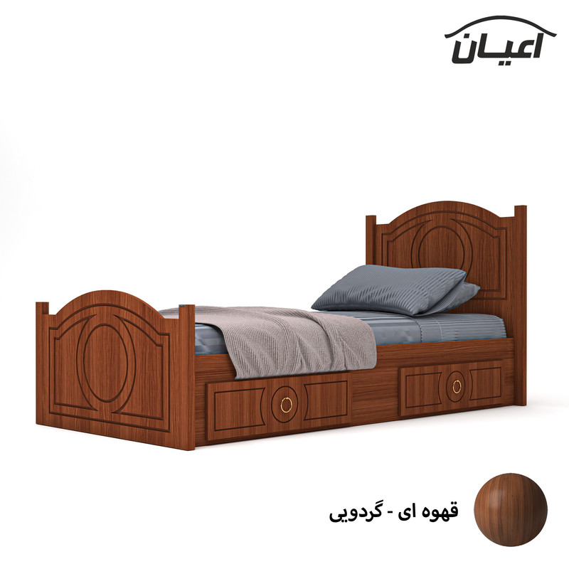 تخت خواب یک نفره اعیان کد FH663 سایز 90 × 200 سانتی متر